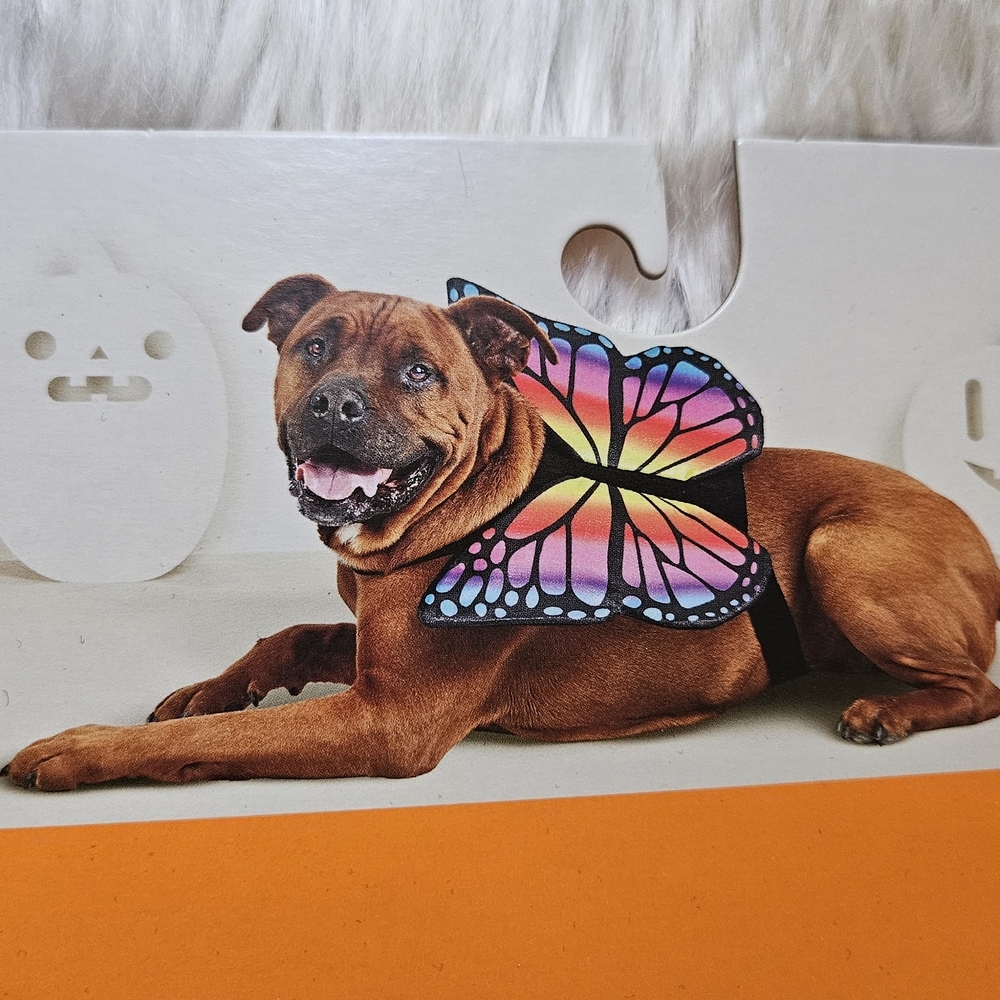 Othr Butterfly Dog Costume with Pink and Black Wings
